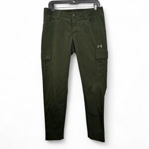 Under Armour Tactical Cargo Pants Green‎ Sz 8 Women's Ripstop Utility Military